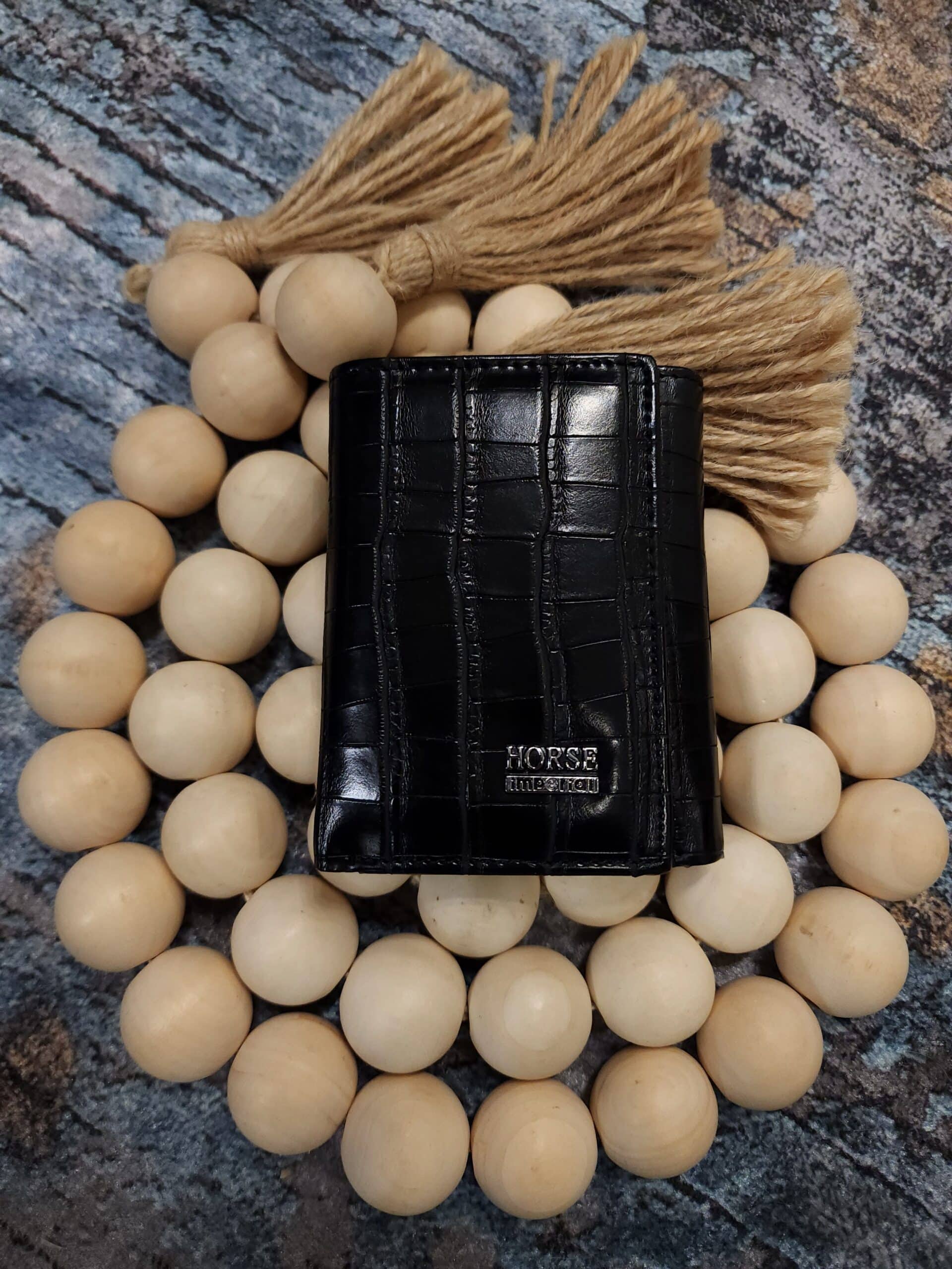 Cartera de piel triple folio 1025-104